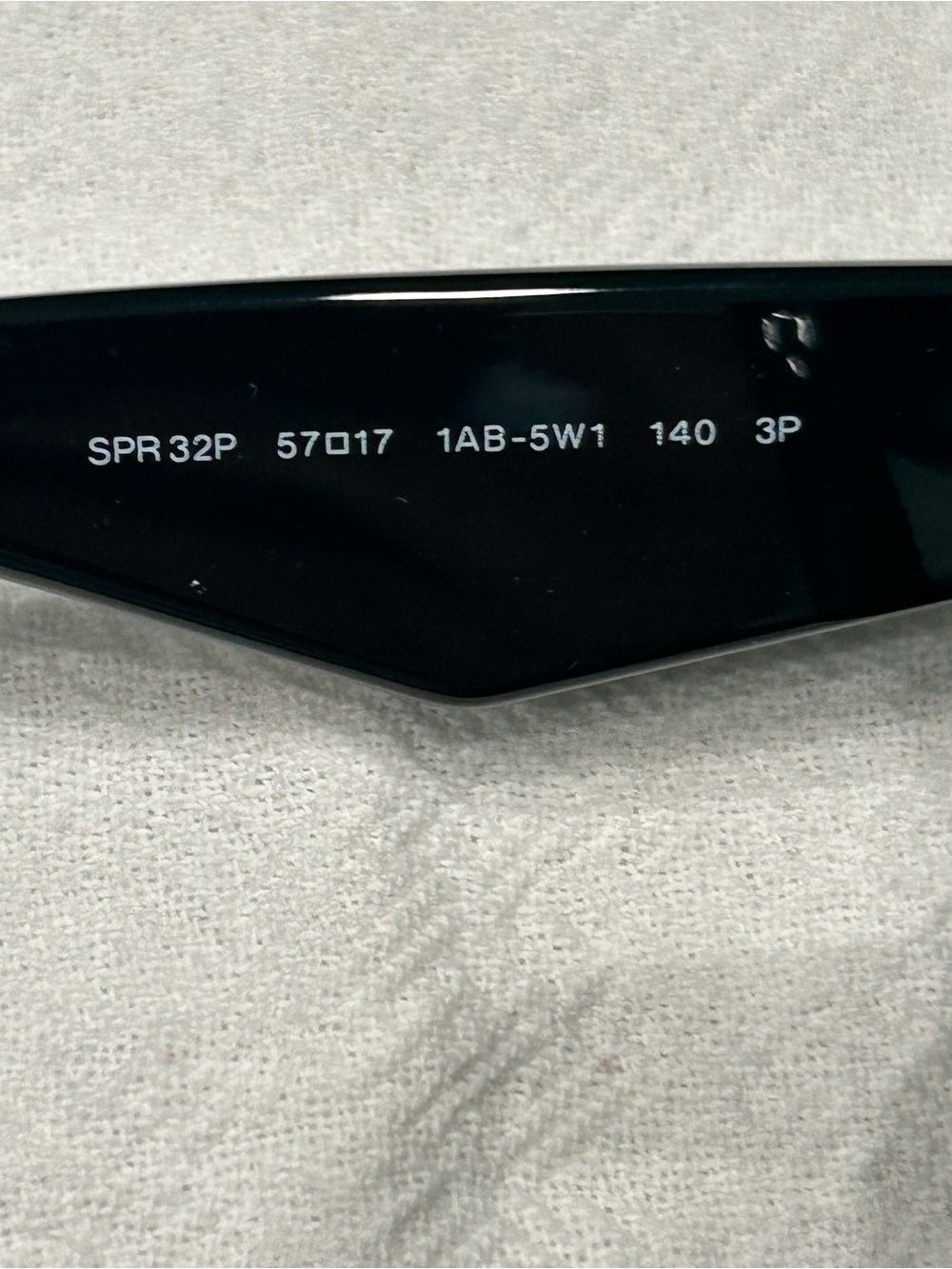 PRADA Black Polarized Sunglasses SPR 32P 57017 with Case EUC - Picture 3 of 7